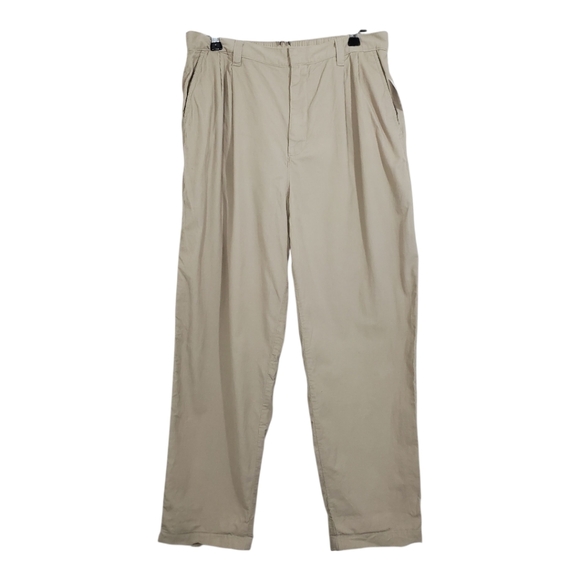 GAP Pants - Gap High Rise Pleated Taper Corduroy Pants Cobblestone Beige NWT Size 14 Casual